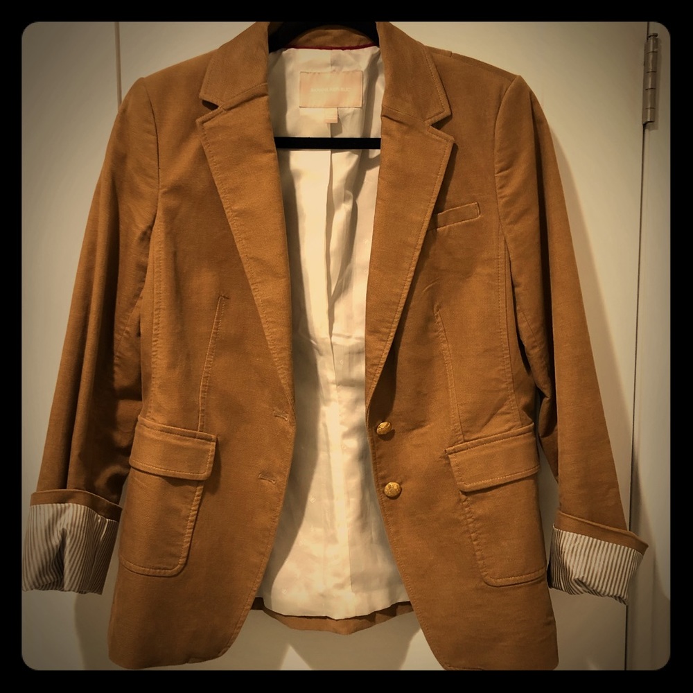 Like New Banana Republic Camel Corduroy Blazer